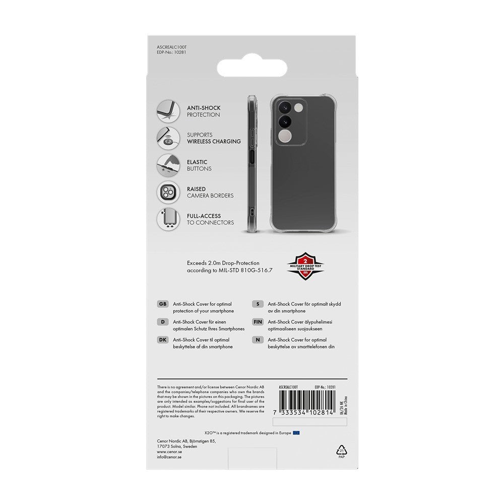 X2O Realme C100 Kuori Anti-Shock Kirkas