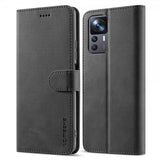 Lc.Imeeke Xiaomi 12T/12T Pro Kotelo korttipaikalla, jalustatoiminnolla, musta