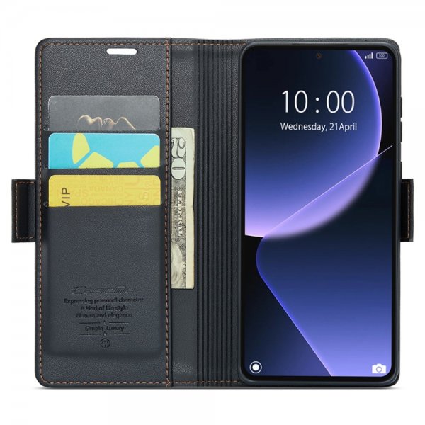 CaseMe Xiaomi 13T/13T Pro Kotelo 023 Series Musta
