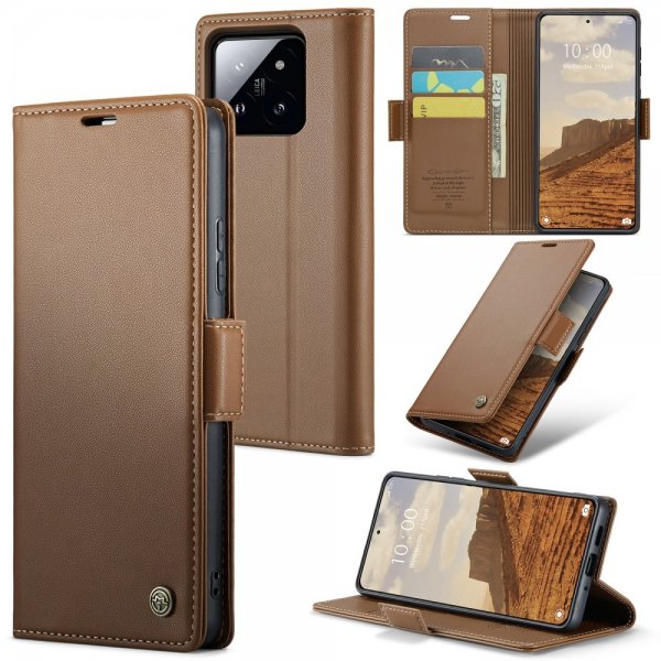 CaseMe Xiaomi 14 -kotelo 023 Series Ruskea