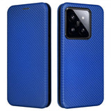 Xiaomi 14 Suojakuori Hiilikuitutekstuuri Sininen