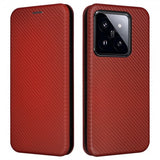 Xiaomi 14 Suojakuori Hiilikuitutekstuuri Ruskea