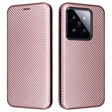 Xiaomi 14 Suojakuori Hiilikuitutekstuuri Ruusukulta