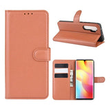 Xiaomi Mi Note 10 Lite Kotelo Jalustalla Ruskea