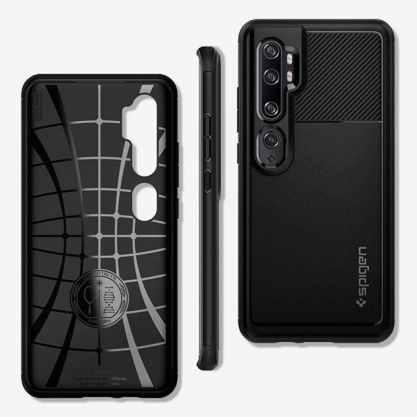 Spigen Xiaomi Mi Note 10/Mi Note 10 Pro Suojakuori Rugged Armor Mattamusta