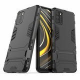 Xiaomi Poco M3 Suojakuori Armor Jalustatoiminto Musta