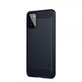 Mofi Xiaomi Poco M3 -suojakuori, harjattu hiilikuitukuvio, sininen