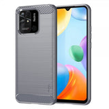 Mofi Xiaomi Redmi 10C -kuori, harjattu hiilikuitukuvio, harmaa