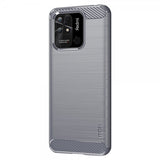 Mofi Xiaomi Redmi 10C -kuori, harjattu hiilikuitukuvio, harmaa