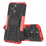 Xiaomi Redmi 12 Kuoret Rengaskuvio Jalustatoiminto Punainen