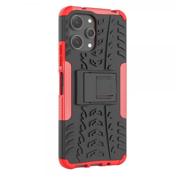 Xiaomi Redmi 12 Kuoret Rengaskuvio Jalustatoiminto Punainen