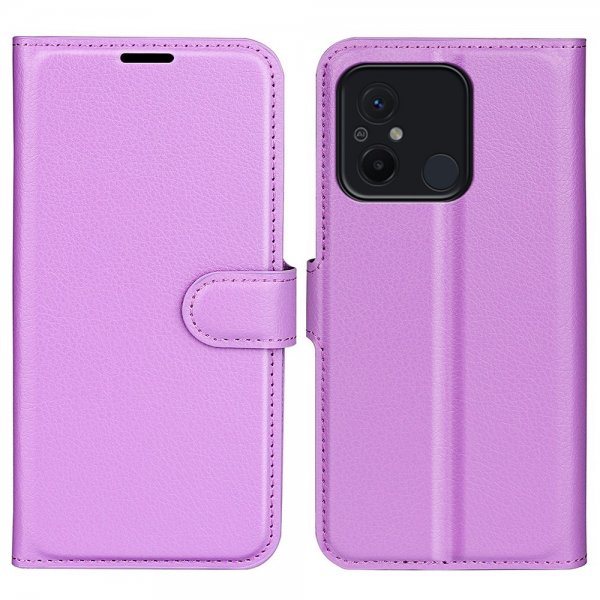Xiaomi Redmi 12C Litsi Nahkakuori Violetti
