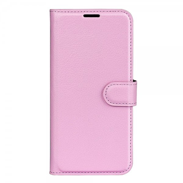 Xiaomi Redmi 12C Litsi Nahkainen Suojakotelo Rosa