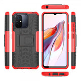 Xiaomi Redmi 12C Kuori Rengaskuvio Jalustatoiminnolla Punainen