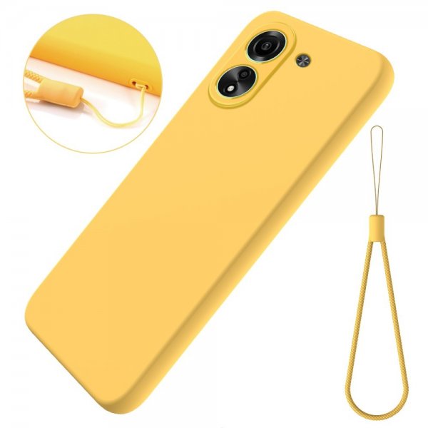 Xiaomi Redmi 13C Kuori hihnalla Silikoni Keltainen