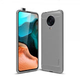 Mofi Xiaomi Redmi K30 Pro -harjattu hiilikuitukuvioitu kuori, harmaa