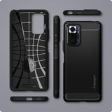 Spigen Xiaomi Redmi Note 10 Pro Suojakuori Rugged Armor Mattamusta