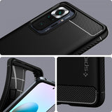 Spigen Xiaomi Redmi Note 10 Pro Suojakuori Rugged Armor Mattamusta