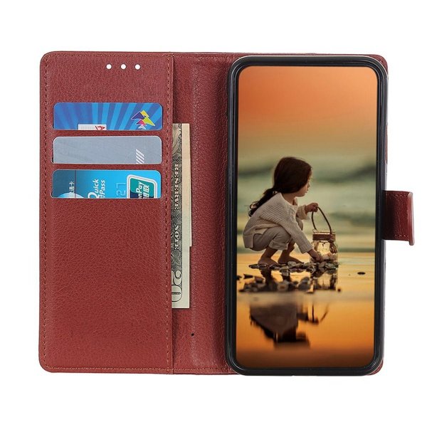 Xiaomi Redmi Note 11 -suojakotelo, jossa teline, ruskea