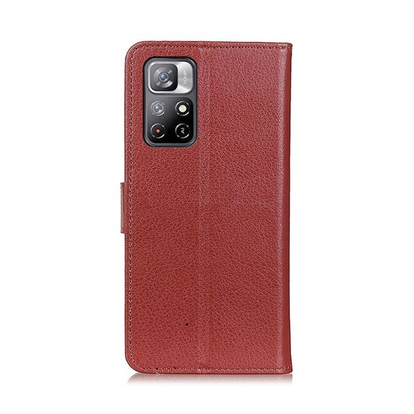 Xiaomi Redmi Note 11 -suojakotelo, jossa teline, ruskea