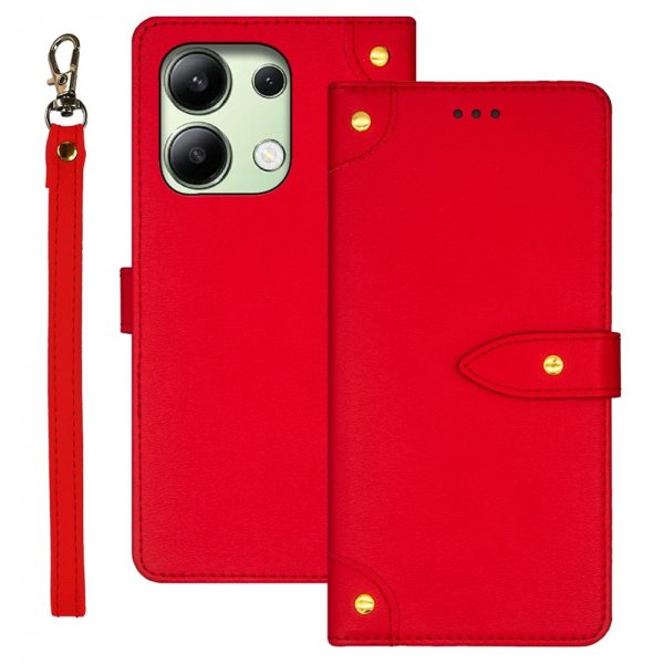 Xiaomi Redmi Note 13 4G -kotelo, hihna, punainen