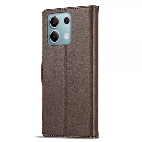 Lc.Imeeke Xiaomi Redmi Note 13 5G Kotelo korttipaikalla ja jalustatoiminnolla, ruskea