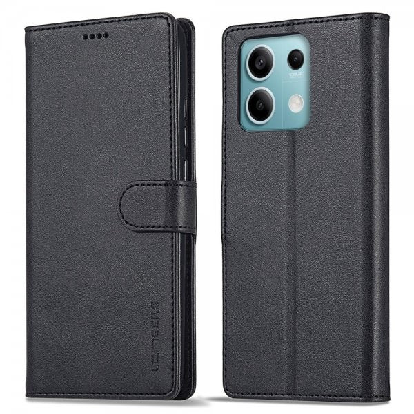 Lc.Imeeke Xiaomi Redmi Note 13 5G -suojakotelo korttipaikalla ja jalustatoiminnolla, musta