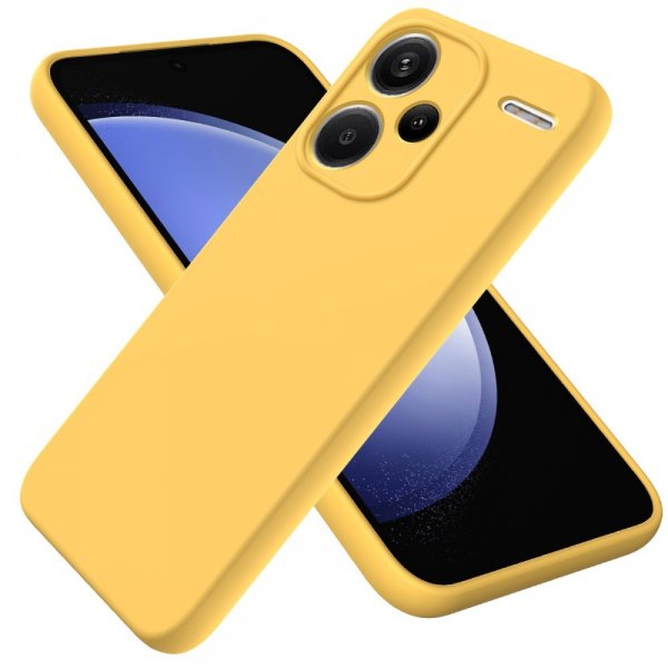 Xiaomi Redmi Note 13 Pro Plus 5G Kuori Hihnalla Silikoni Keltainen