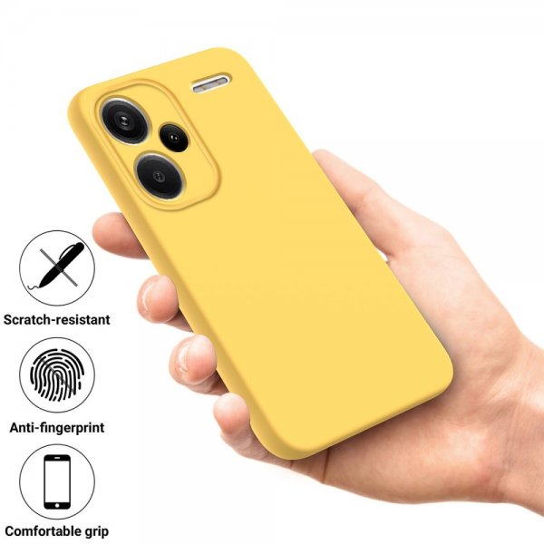 Xiaomi Redmi Note 13 Pro Plus 5G Kuori Hihnalla Silikoni Keltainen