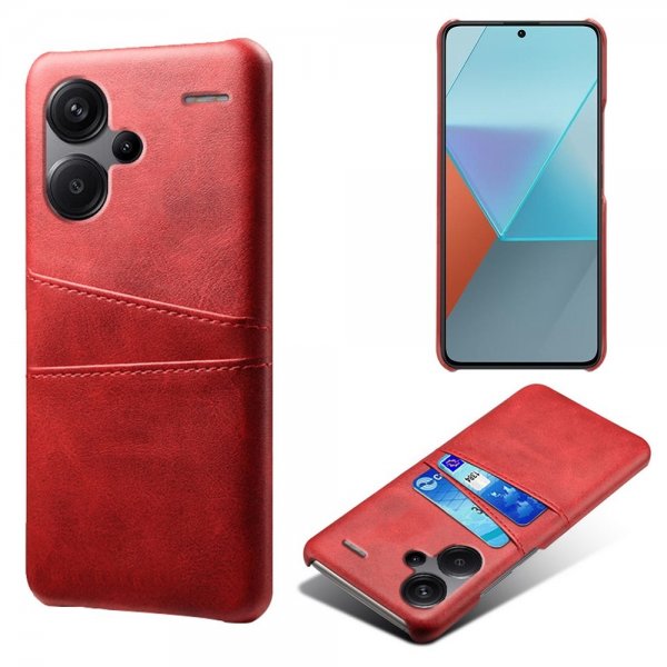 Xiaomi Redmi Note 13 Pro Plus 5G -suojakuori kahdella korttipaikalla, punainen
