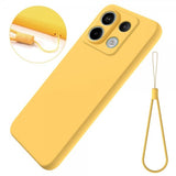 Xiaomi Redmi Note 13 Pro 5G Kuori silikoninen, hihna, keltainen