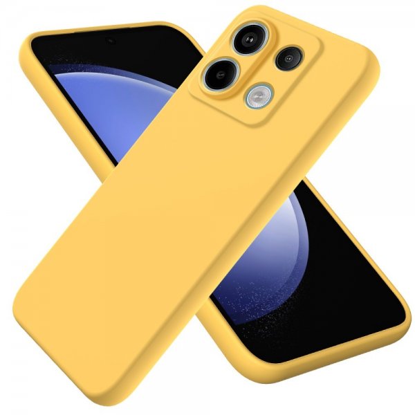 Xiaomi Redmi Note 13 Pro 5G Kuori silikoninen, hihna, keltainen