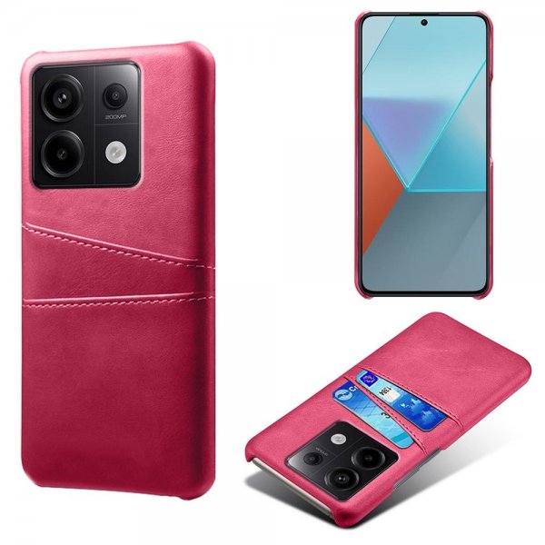 Xiaomi Redmi Note 13 Pro 5G -suojakuori kahdella korttipaikalla, magenta