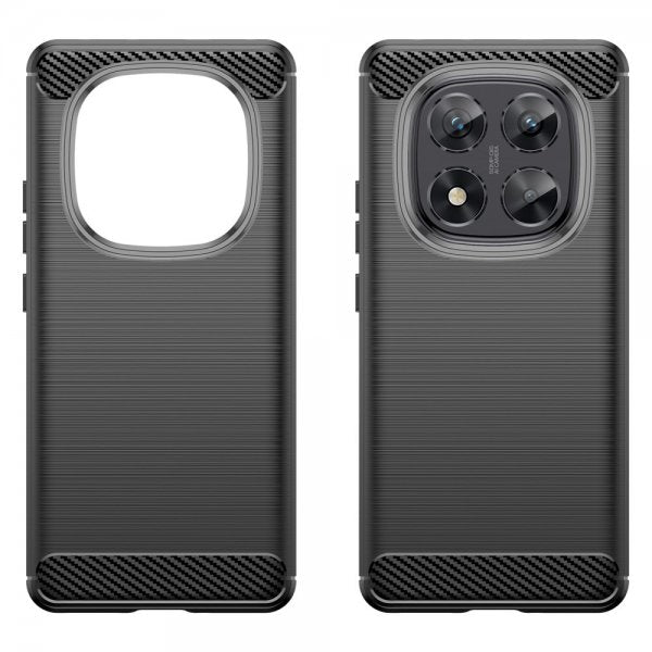 Xiaomi Redmi Note 14 Pro 5G Kuori Harjattu hiilikuitukuvio Musta