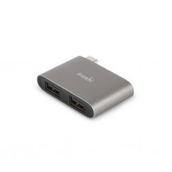 USB-C to Dual USB-A adapteri Titanium Gray