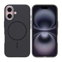 iPhone 16 Kuori Hiilikuitukuvio MagSafe Musta