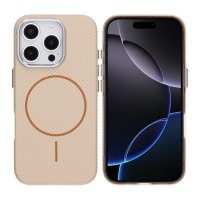 iPhone 16 Pro Kuori Hiilikuitukuvio MagSafe Kulta