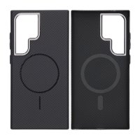 Samsung Galaxy S24 Ultra Kuori Hiilikuitukuvio MagSafe Musta