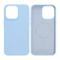 iPhone 15 Pro Max Kuori Silikoni MagSafe Sininen