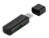 USB 2.0 Memory card reader Musta