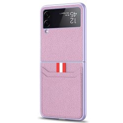 Samsung Galaxy Z Flip 3 Kuori Korttitaskulla Violetti