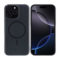 iPhone 16 Pro Max Kuori TPU MagSafe Sileä Musta