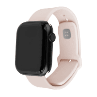 Apple Watch 44/45/46mm Ranneke Silicone Sporty Strap Vaaleanpunainen