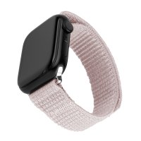 Apple Watch 38/40/41/42mm Ranneke Nylon Sporty Strap Vaaleanpunainen
