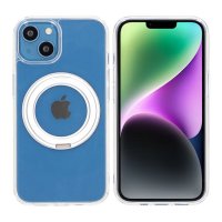 iPhone 13/iPhone 14 Kuori Kiertää Telinetoiminto Läpinäkyvä