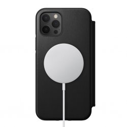 iPhone 12/iPhone 12 Pro Kotelo Rugged Folio MagSafe Musta