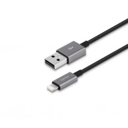 USB-A-latauskaapeli Lightning 3m Mustaan