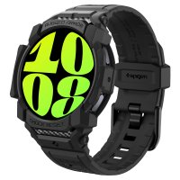 Samsung Galaxy Watch 7 44mm Ranneke ja kotelo Rugged Armour Pro Matte Black