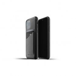 iPhone 11 Pro Kuori Full Leather Wallet Case Musta