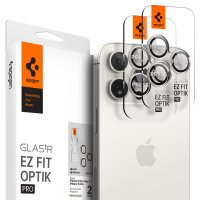 iPhone 15 Pro/iPhone 15 Pro Max Kameran linssinsuojus GLAS.tR EZ Fit Optik Pro 2-pakkaus White Titanium
